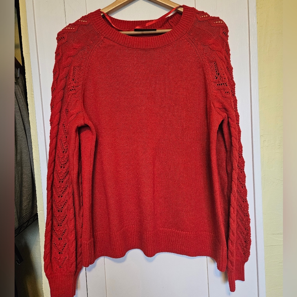 Red Lane Bryant Knit Sweater Size 14/16